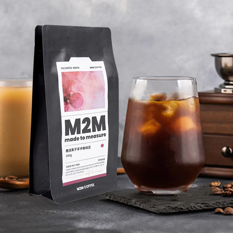 250g, 500g, beg pembungkusan kopi 1 kg dengan label pelekat