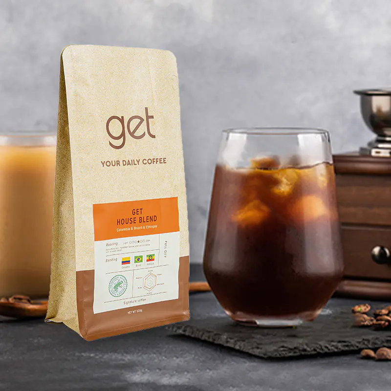 Beg kopi meterai lapan lapan sisi 250g-1kg